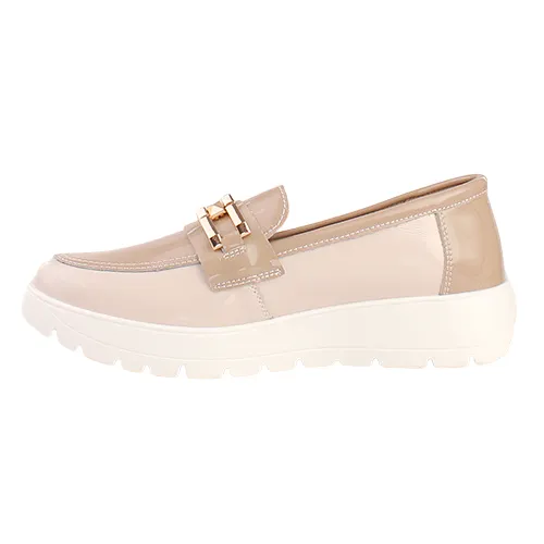 Redz Ladies Wedge Loafers - CX4771 - Beige Multi